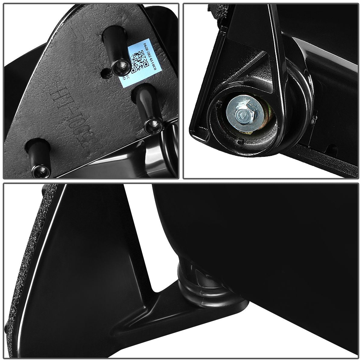 RETROVISOR MIRROR - OEM - 86-94 NISSAN D21 PICKUP / 95-97 NISSAN PICKUP / 87-95 NISSAN PATHFINDER - MANUAL - PAINTABLE - BLACK - LEFT