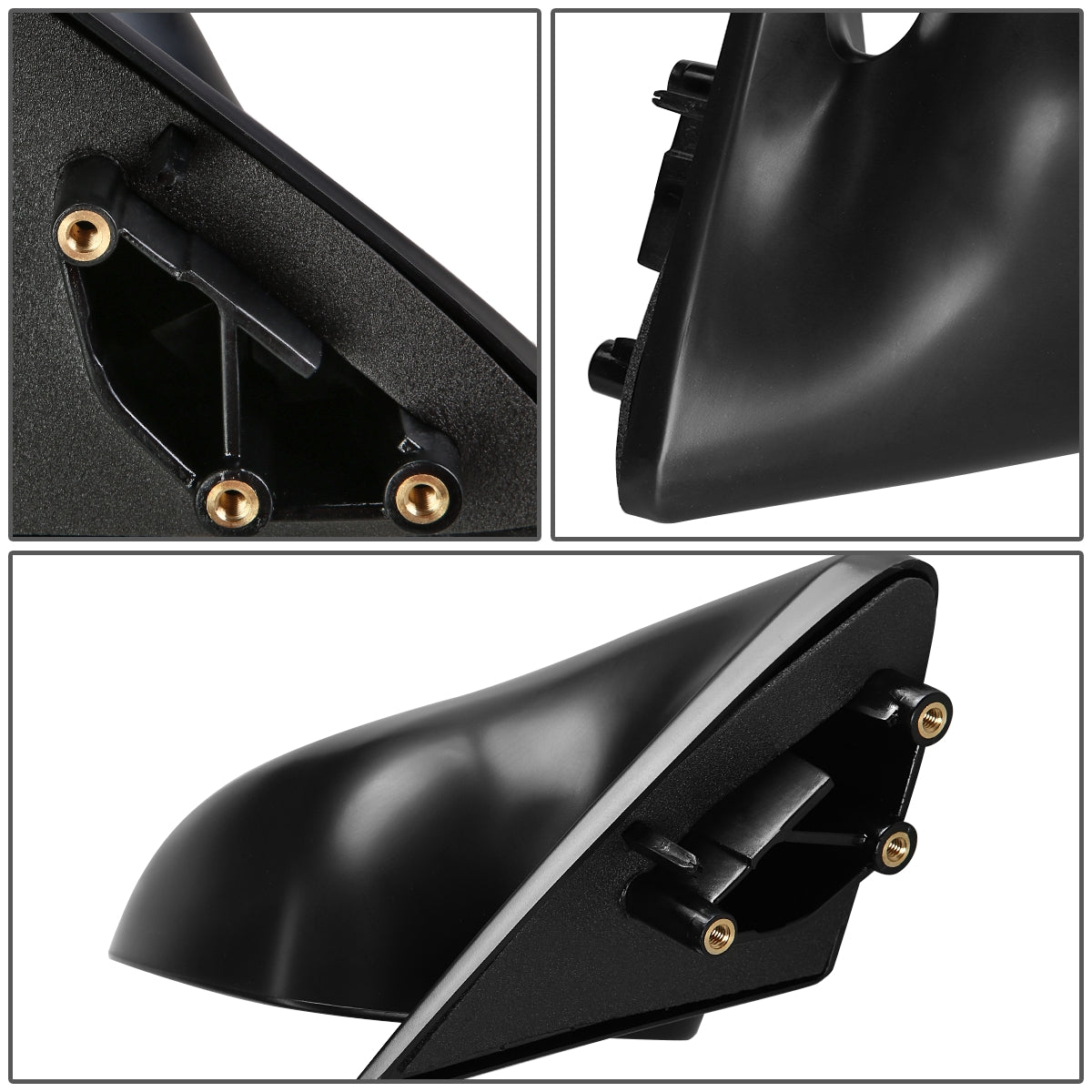 RETROVISOR MIRROR - OEM - 95-98 NISSAN 200SX / 95-99 NISSAN SENTRA - MANUAL - PAINTABLE - BLACK - LEFT