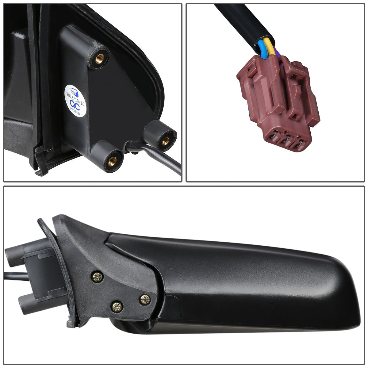 RETROVISOR MIRROR - OEM - 98-04 NISSAN FRONTIER / 00-04 NISSAN XTERRA - POWERED - TEXTURED - BLACK - LEFT