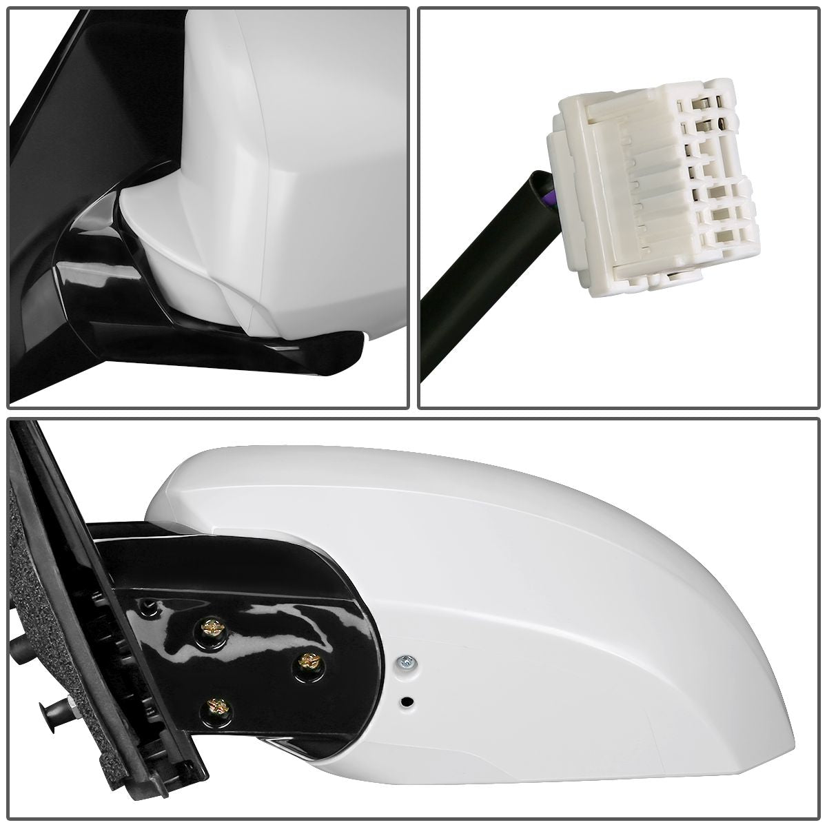 RETROVISOR MIRROR - OEM - 04-08 NISSAN MAXIMA - POWERED - HEATED - PAINTABLE - WHITE - LEFT