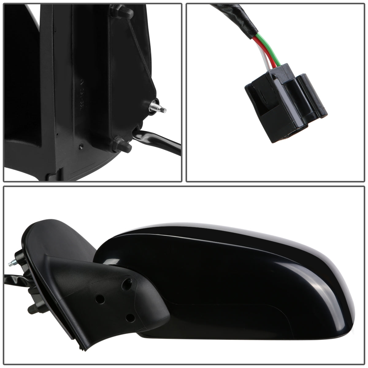 RETROVISOR MIRROR - OEM - 05-12 NISSAN PATHFINDER - POWERED - HEATED - PAINTABLE - BLACK - LEFT