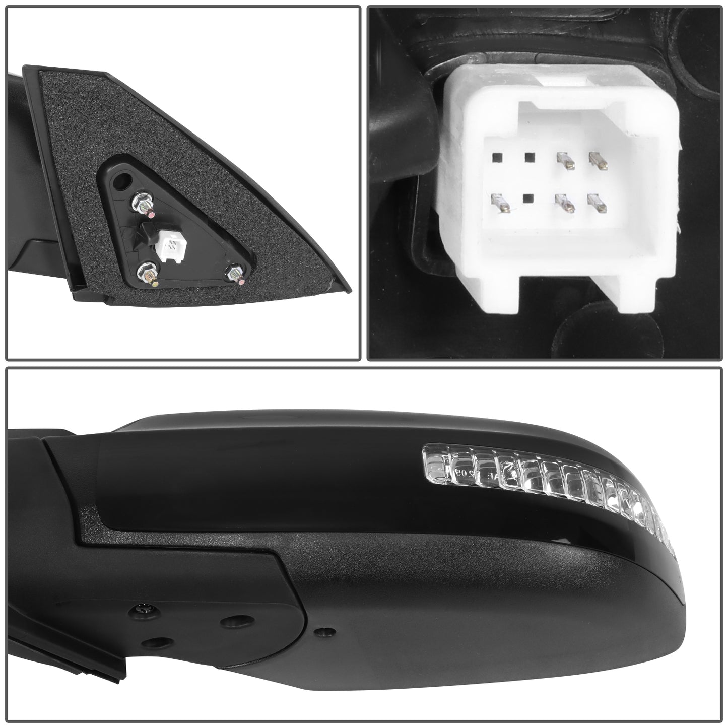 RETROVISOR MIRROR - OE STYLE - NISSAN ALTIMA 10-12 - WITH POWER WITH SIGNAL - DRIVER SIDE - PAINT TO MATCH - BLACK