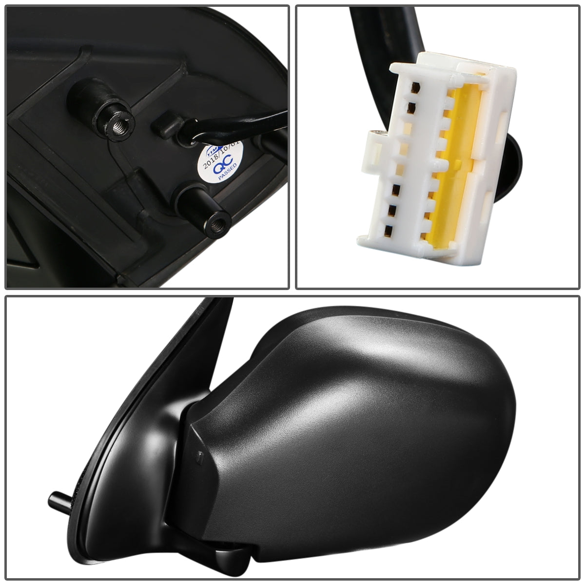 RETROVISOR MIRROR - OEM - 01-04 NISSAN PATHFINDER - POWERED - HEATED - TEXTURED - BLACK - LEFT