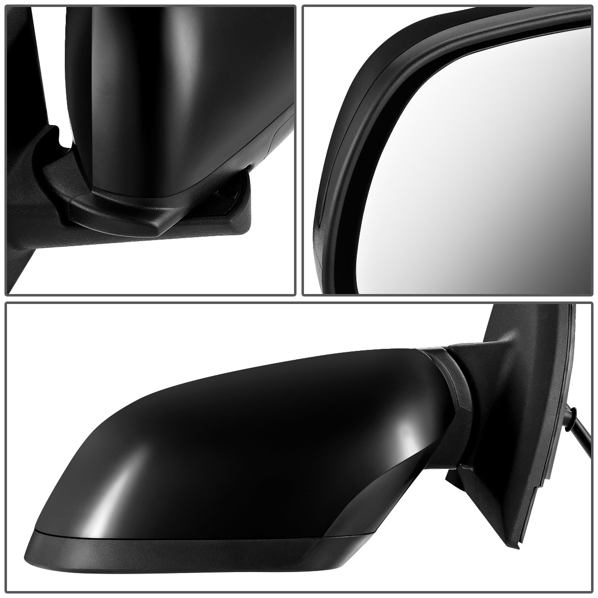 RETROVISOR MIRROR - OEM - 10-15 NISSAN LEAF - POWERED - FOLDING - BLACK MATERIAL - LEFT