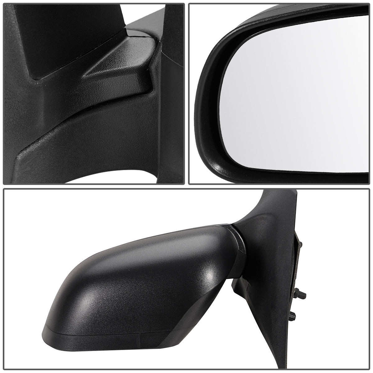 RETROVISOR MIRROR - OEM - 12-14 NISSAN VERSA 4-DR - POWERED - FOLDING - TEXTURED - BLACK - LEFT