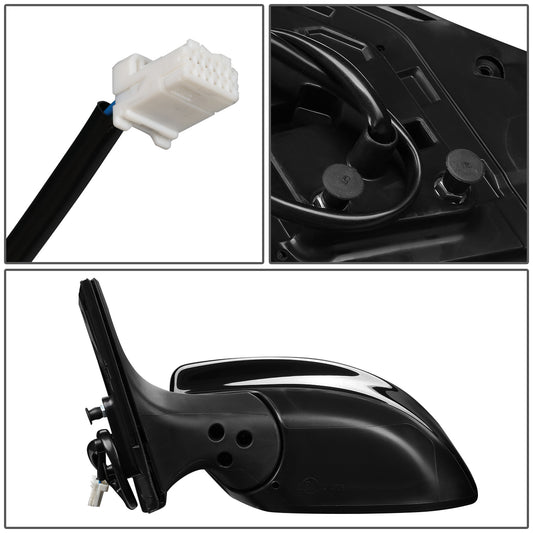 RETROVISOR MIRROR - OEM - 13-15 NISSAN SENTRA - POWERED - HEATED - FOLDING - BLACK MATERIAL - LEFT