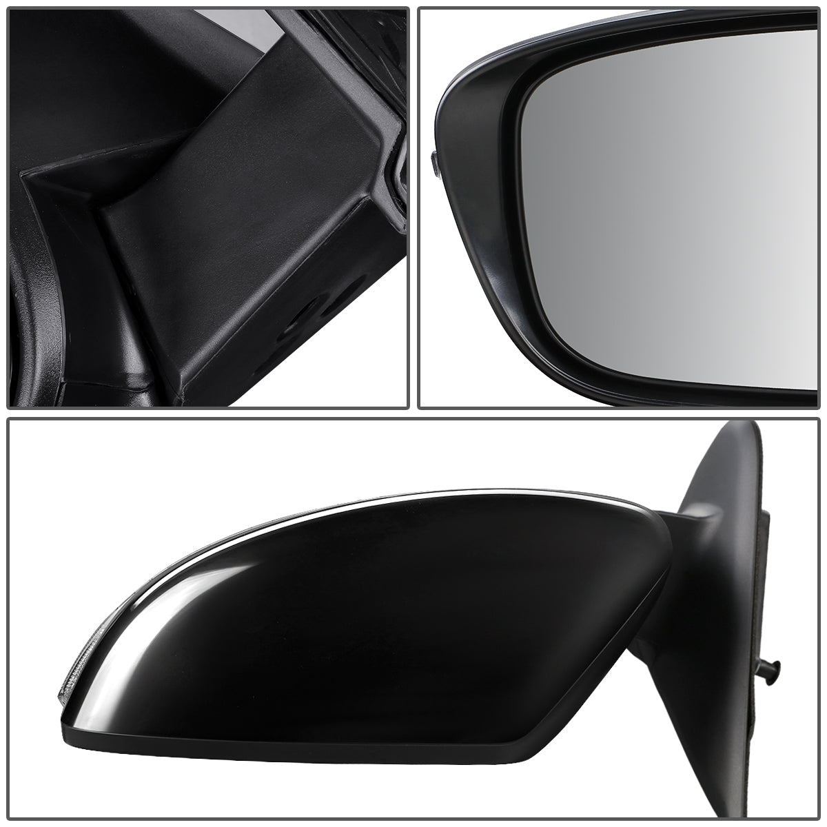 RETROVISOR MIRROR - OEM - 11-12 NISSAN JUKE - POWERED - W/ SIGNAL LIGHT - FOLDING - BLACK MATERIAL - LEFT
