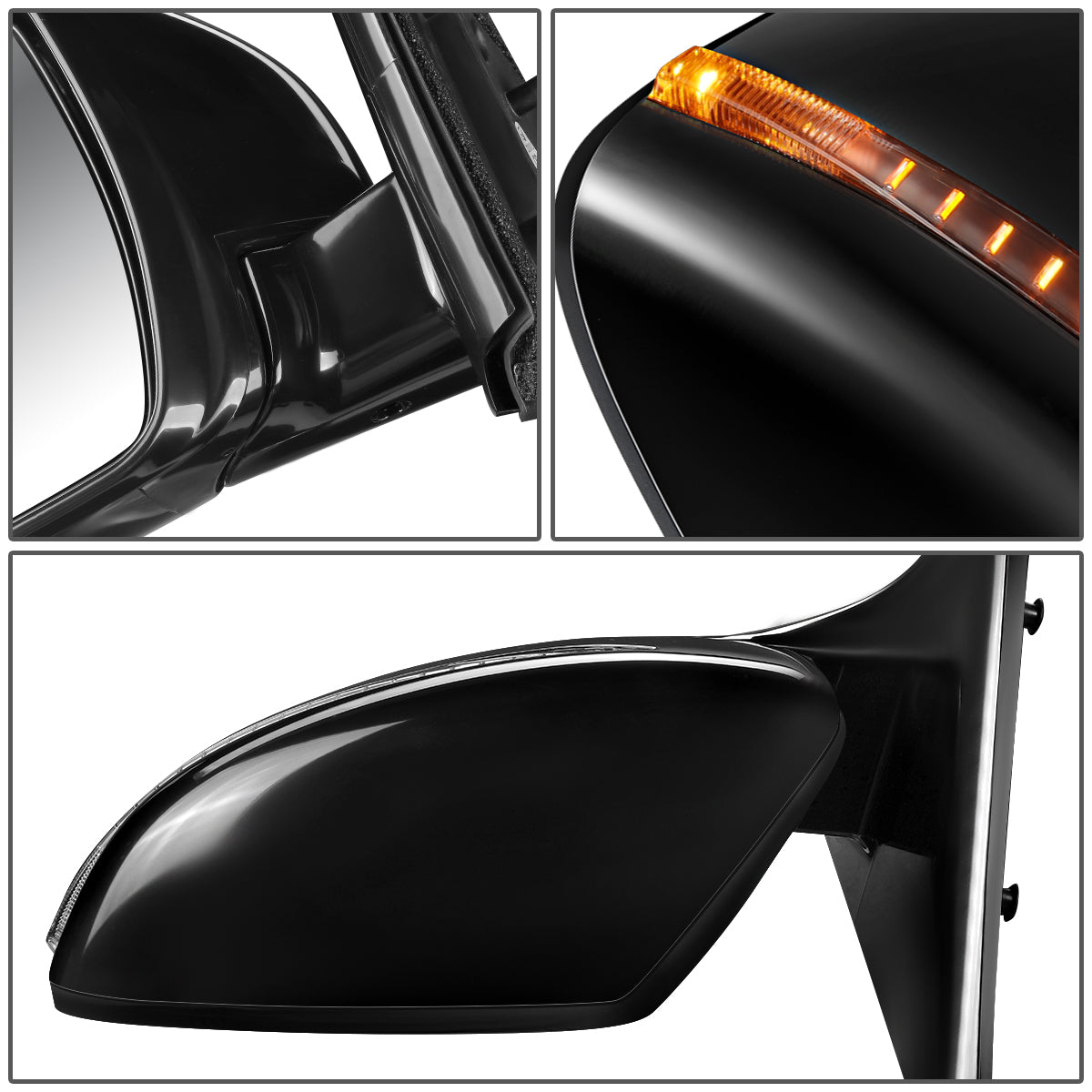 RETROVISOR MIRROR - OEM - 13-16 NISSAN PATHFINDER - POWERED - HEATED - W/ SIGNAL LIGHT - FOLDING - BLACK MATERIAL - LEFT