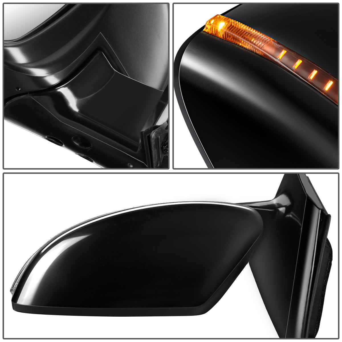 RETROVISOR MIRROR - OEM - 15-18 NISSAN MURANO - POWERED - W/ SIGNAL LIGHT - FOLDING - BLACK MATERIAL - LEFT