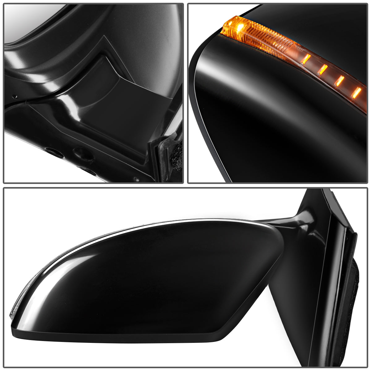 RETROVISOR MIRROR - OEM - 15-18 NISSAN MURANO - POWERED - W/ SIGNAL LIGHT - FOLDING - BLACK MATERIAL - LEFT