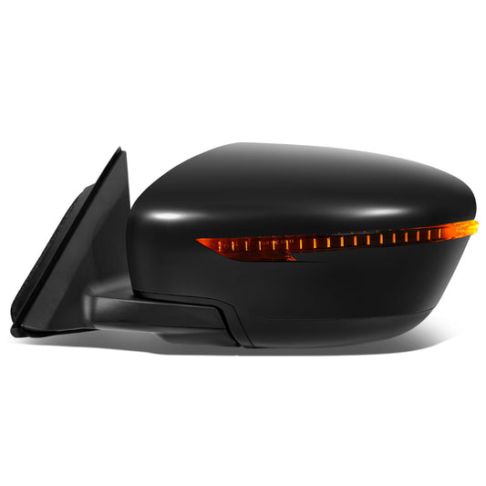 RETROVISOR MIRROR - OEM - 14-16 NISSAN ROGUE - POWERED - W/ SIGNAL LIGHT - FOLDING - BLACK MATERIAL - LEFT
