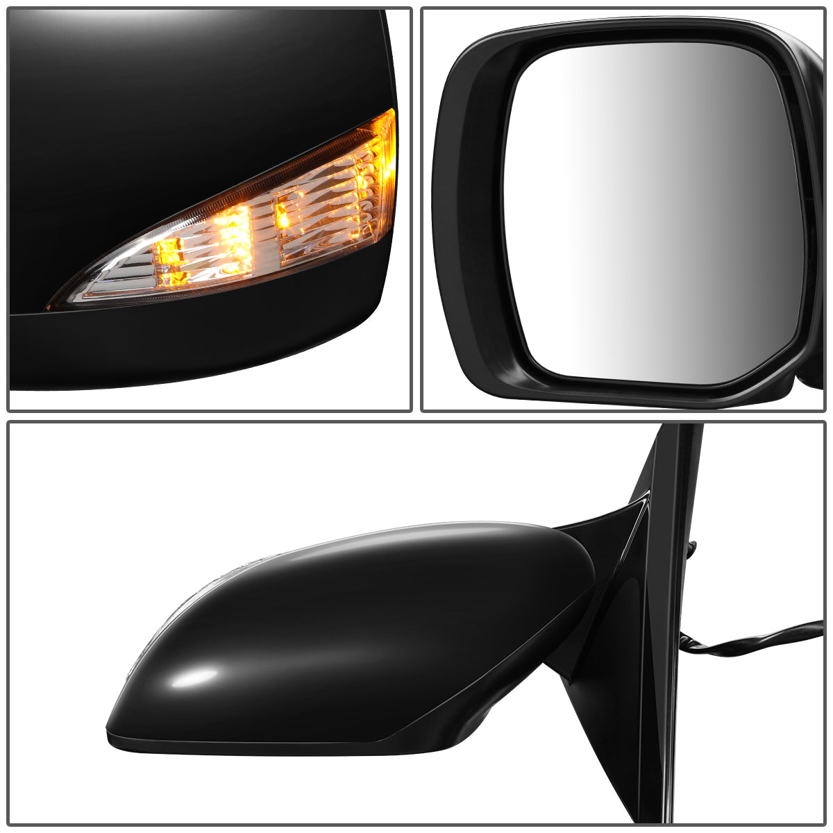 RETROVISOR MIRROR - OEM - 16+ NISSAN TITAN, ARMADA - POWERED - HEATED - W/ SIGNAL LIGHT - POWER FOLDING - TEXTURED - BLACK - LEFT