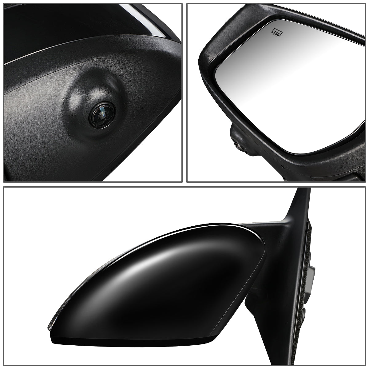 RETROVISOR MIRROR - OEM - 18-20 NISSAN KICKS - POWERED - HEATED - W/ SIGNAL LIGHT - W/ CAMERA - W/ BSD - FOLDING - BLACK MATERIAL - LEFT
