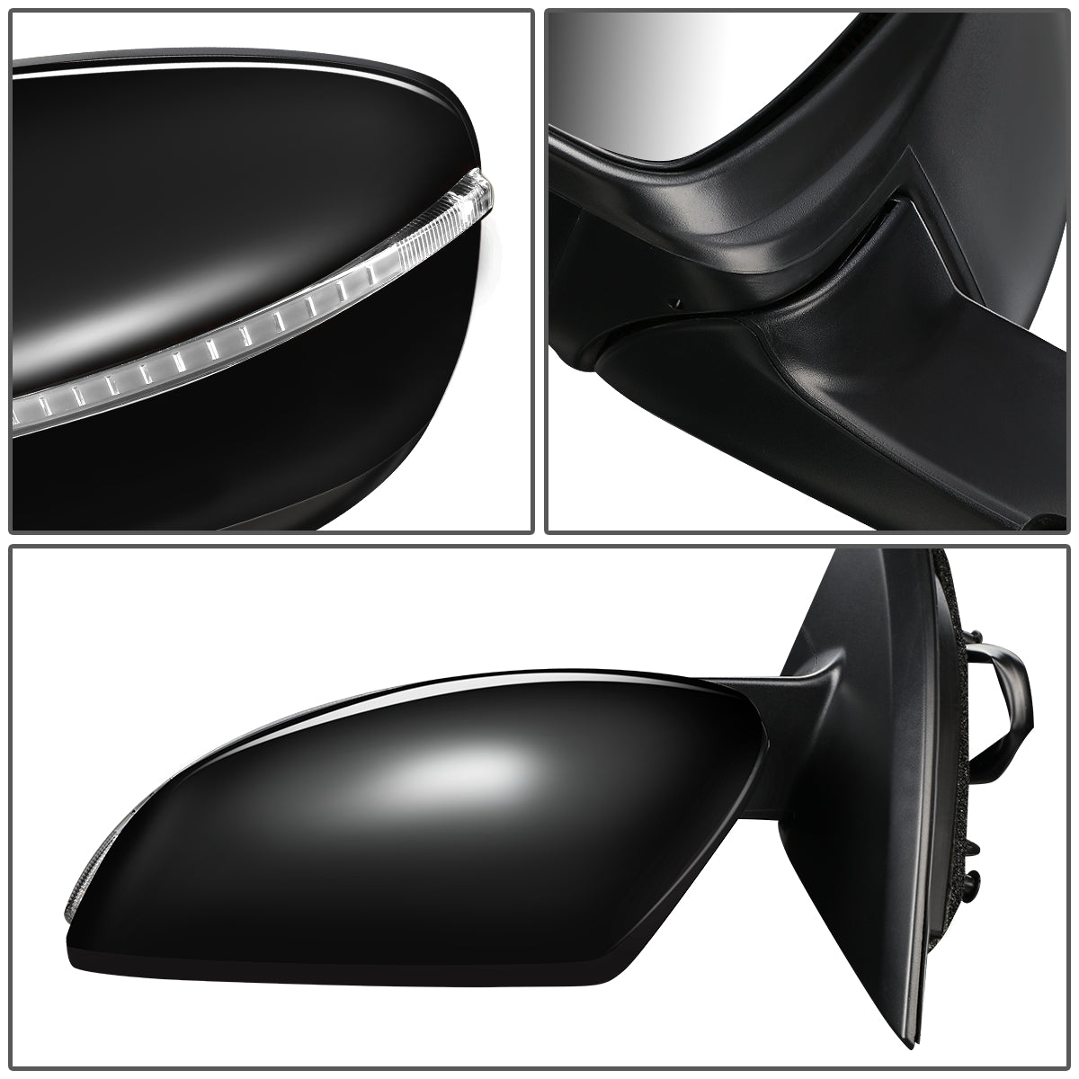 RETROVISOR MIRROR - OEM - 17-19 NISSAN ROGUE SPORT - POWERED - HEATED - W/ SIGNAL LIGHT - FOLDING - BLACK MATERIAL - LEFT