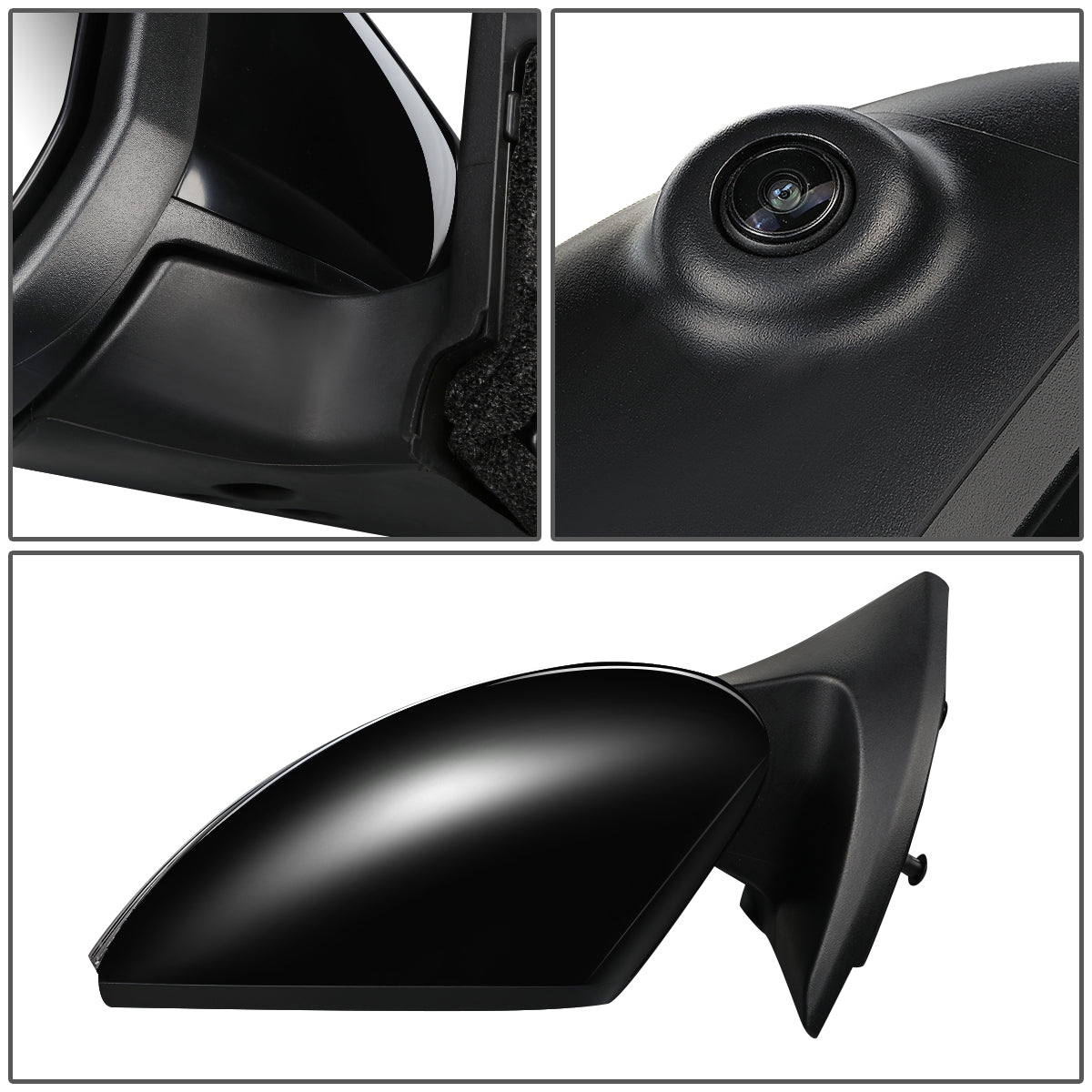 RETROVISOR MIRROR - OEM - 18-19 NISSAN LEAF - POWERED - HEATED - W/ SIGNAL LIGHT - W/ BSD - W/ CAMERA - FOLDING - BLACK MATERIAL - LEFT