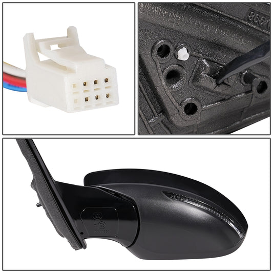 RETROVISOR MIRROR - OEM - 19+ NISSAN ALTIMA 4-DR - POWERED - HEATED - W/ SIGNAL LIGHT - FOLDING - BLACK MATERIAL - LEFT