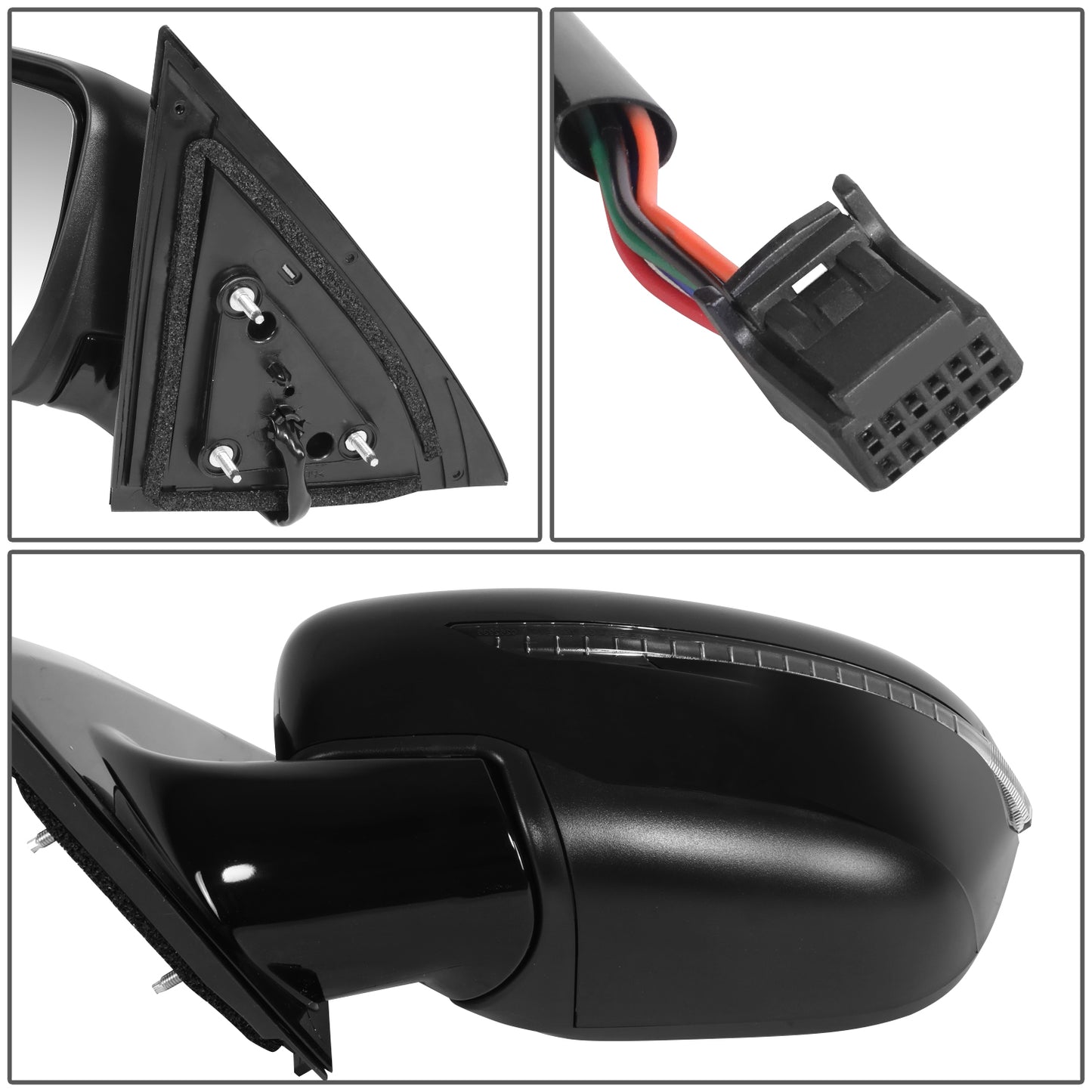 RETROVISOR MIRROR - OE STYLE - NISSAN PATHFINDER 18-20 - WITH POWER WITH SIGNAL - DRIVER SIDE - PAINT TO MATCH - BLACK