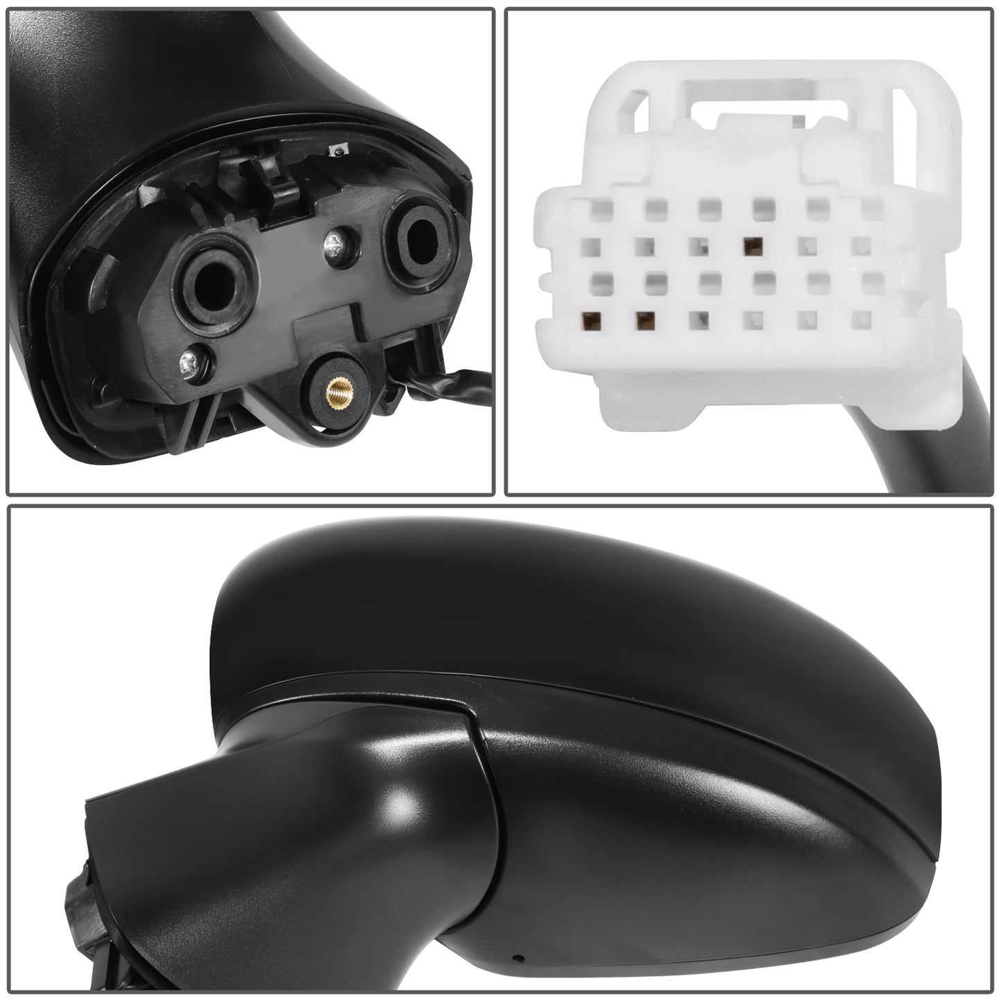 RETROVISOR MIRROR - OE STYLE - NISSAN VERSA 20-24 - WITH POWER - DRIVER SIDE - PAINT TO MATCH - BLACK