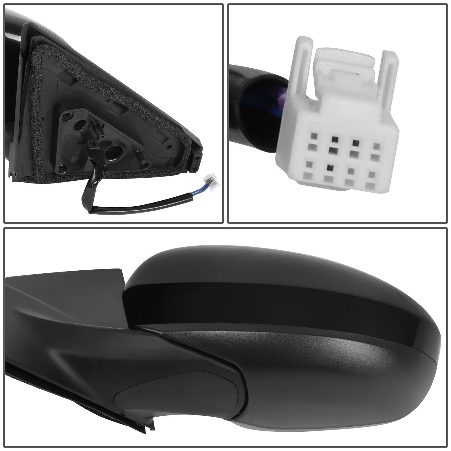 RETROVISOR MIRROR - OE STYLE - NISSAN SENTRA 20-21 - WITH POWER - DRIVER SIDE - PAINT TO MATCH - BLACK