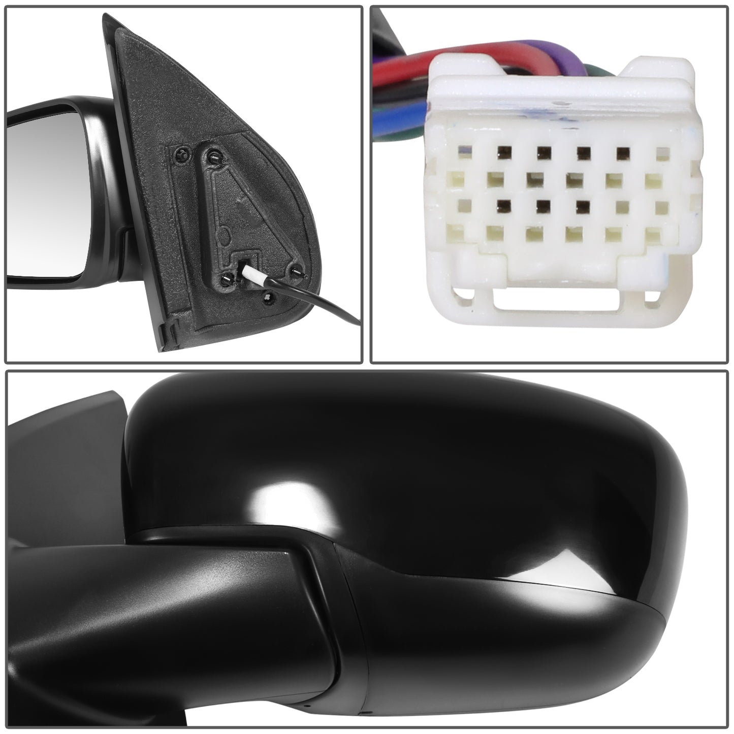 RETROVISOR MIRROR - OE STYLE - NISSAN FRONTIER 2022-2024 - WITH POWER WITH HEATED WITH BLIND SPOT - DRIVER LEFT SIDE - BLACK