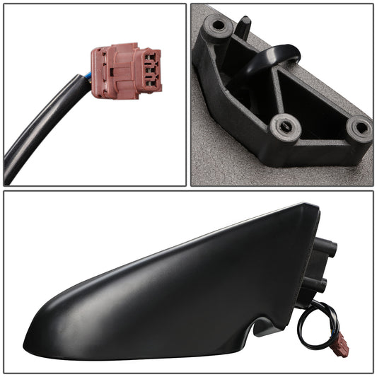 RETROVISOR MIRROR - OEM - 95-99 NISSAN SENTRA - POWERED - TEXTURED - BLACK - RIGHT