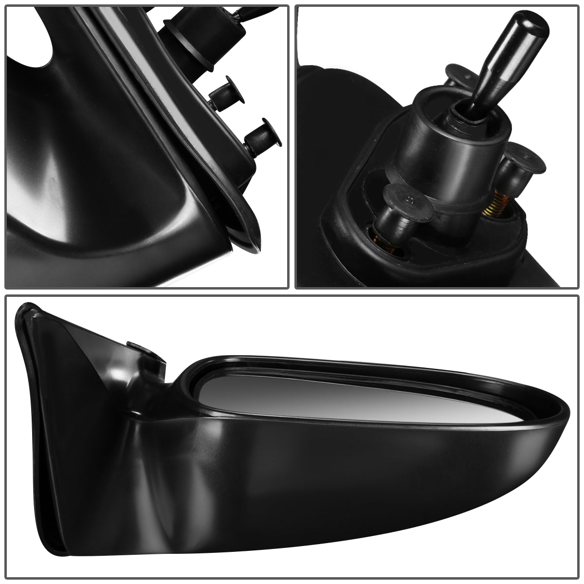 RETROVISOR MIRROR - OEM - 00-06 NISSAN SENTRA - MANUAL - PAINTABLE - BLACK - RIGHT