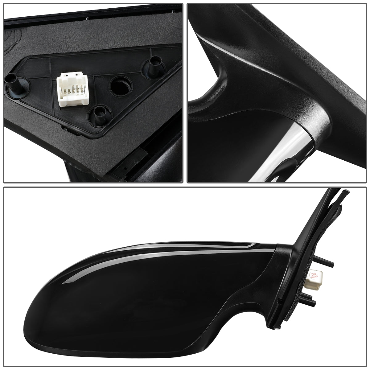 RETROVISOR MIRROR - OEM - 02-03 NISSAN ALTIMA - POWERED - PAINTABLE - BLACK - RIGHT