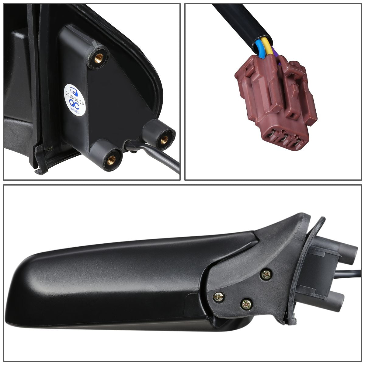 RETROVISOR MIRROR - OEM - 98-04 NISSAN FRONTIER / 00-04 NISSAN XTERRA - POWERED - TEXTURED - BLACK - RIGHT