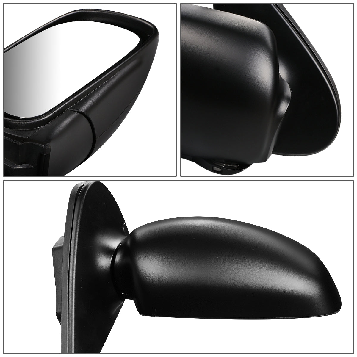 RETROVISOR MIRROR - OEM - 99-02 NISSAN QUEST - MANUAL - BLACK MATERIAL - RIGHT