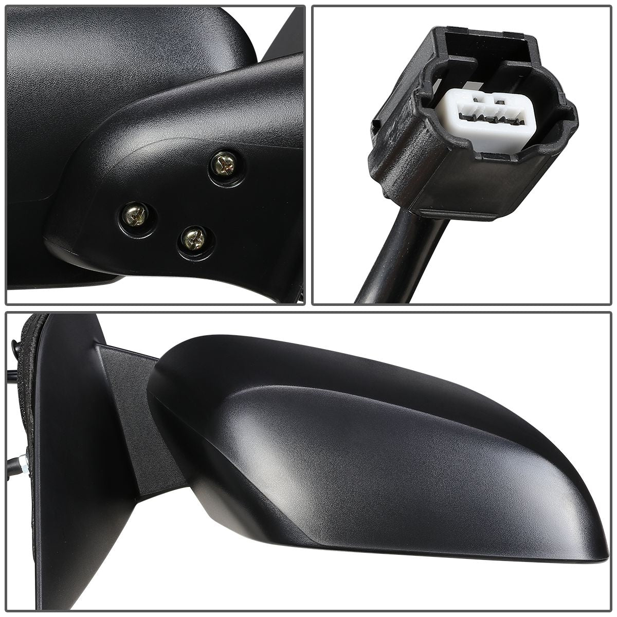 RETROVISOR MIRROR - OEM - 05-17 NISSAN FRONTIER / 05-15 NISSAN XTERRA / 05-12 NISSAN PATHFINDER - POWERED - TEXTURED - BLACK - RIGHT