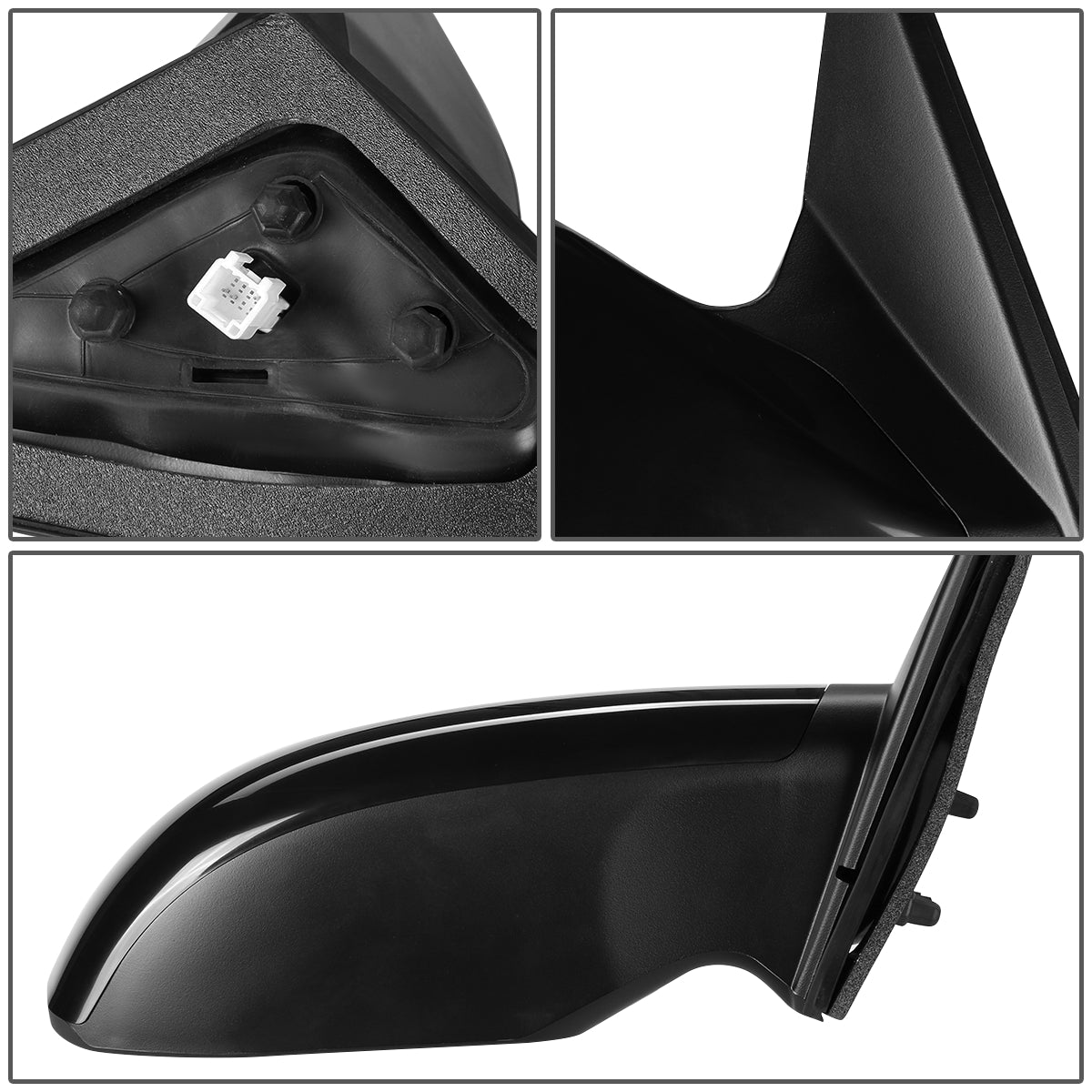 RETROVISOR MIRROR - OEM - 07-12 NISSAN ALTIMA SEDAN - POWERED - PAINTABLE - BLACK - RIGHT