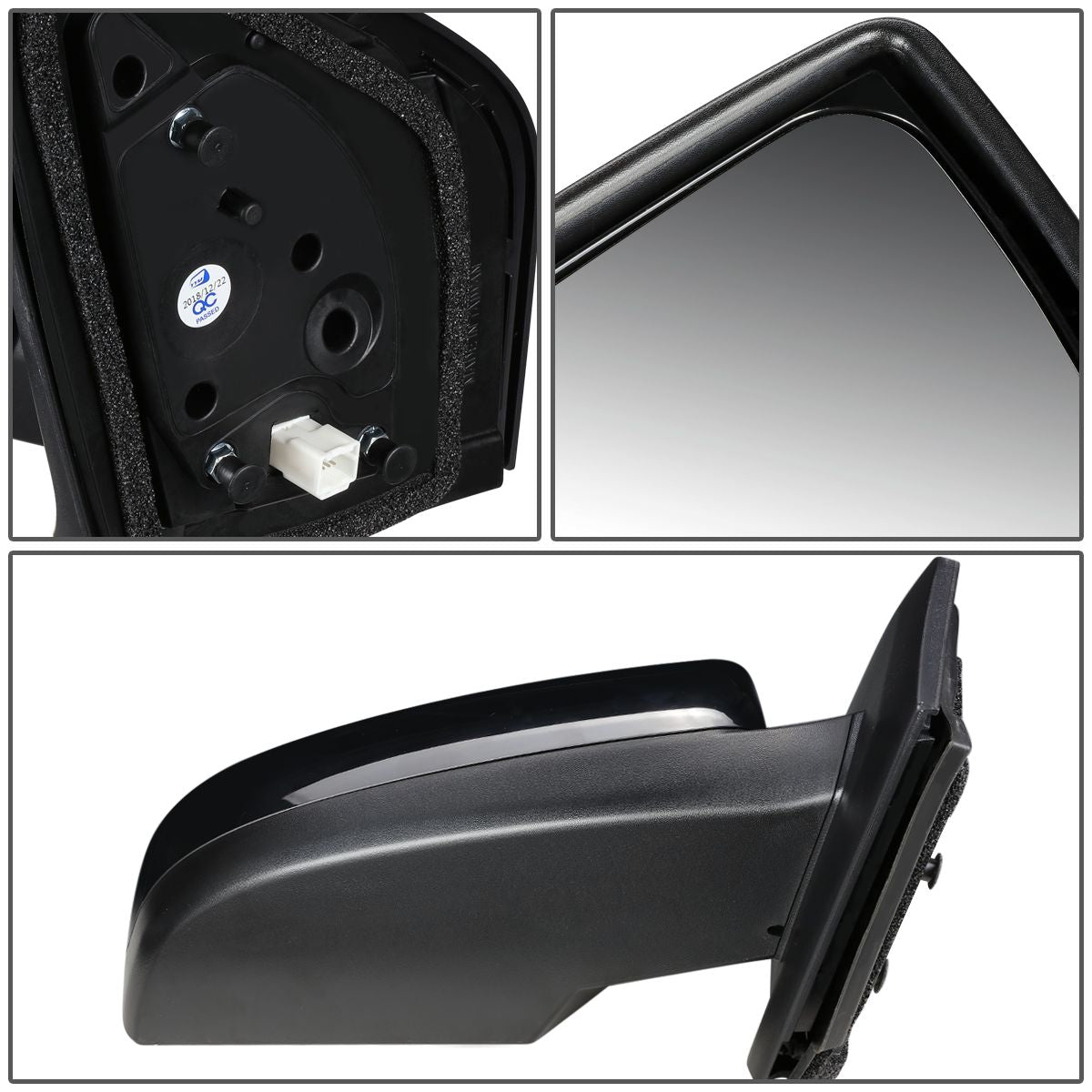 RETROVISOR MIRROR - OEM - 07-12 NISSAN SENTRA - POWERED - PAINTABLE - BLACK - RIGHT