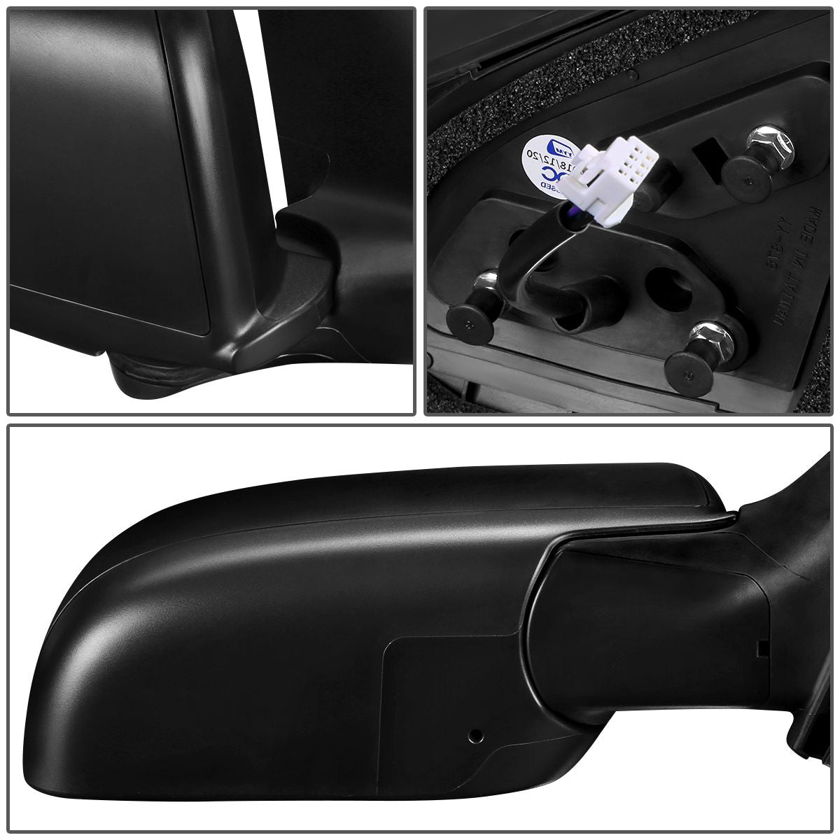 RETROVISOR MIRROR - OEM - 08-13 NISSAN ROGUE / 14-15 NISSAN ROGUE SELECT - POWERED - HEATED - TEXTURED - BLACK - RIGHT