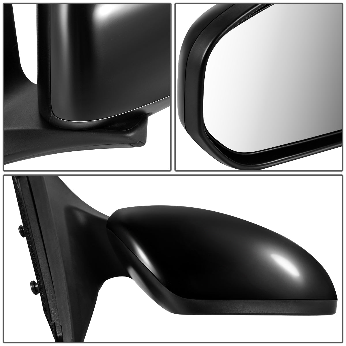 RETROVISOR MIRROR - OEM - 09-14 NISSAN 370Z - POWERED - FOLDING - BLACK MATERIAL - RIGHT