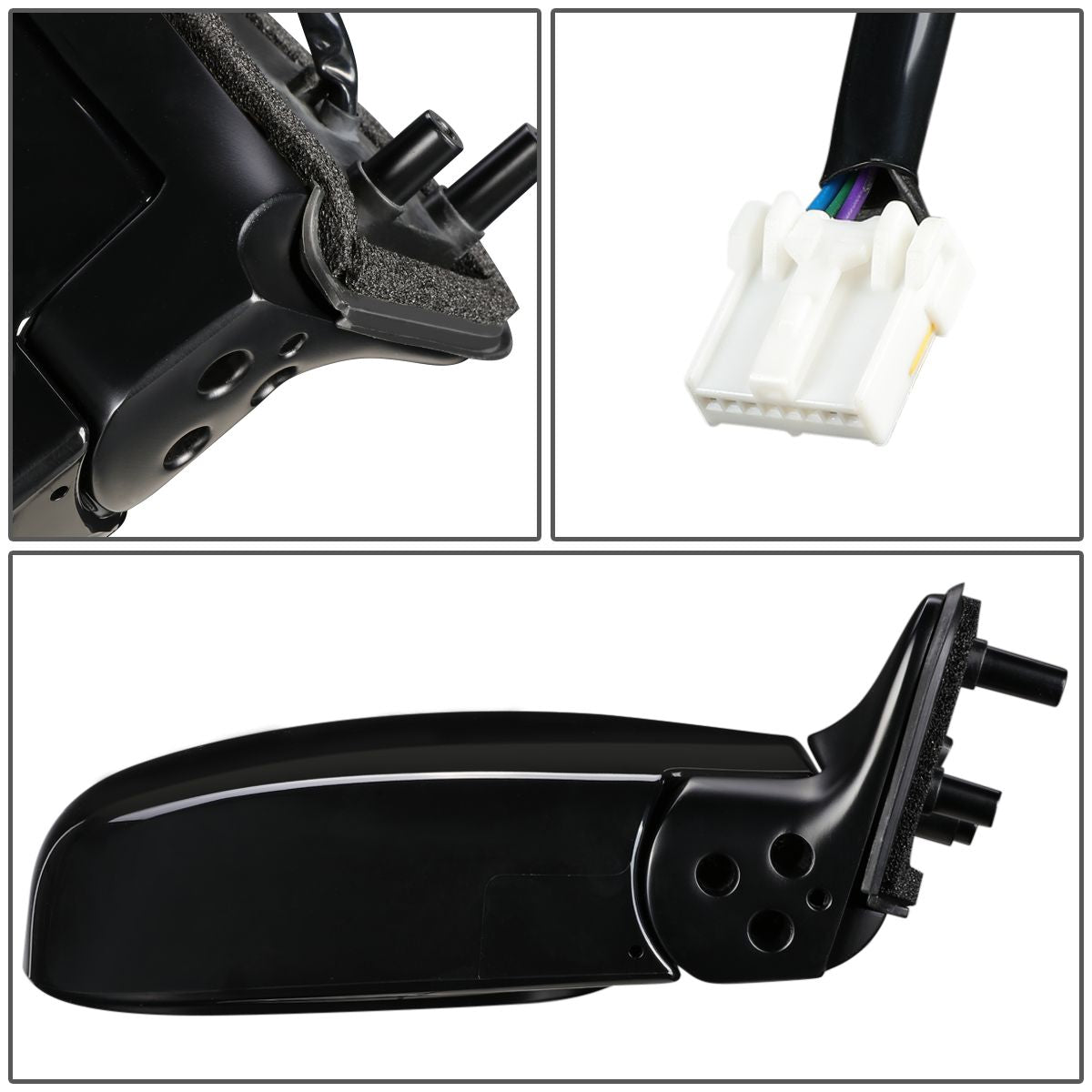 RETROVISOR MIRROR - OEM - 01-04 NISSAN PATHFINDER - POWERED - HEATED - PRIMED - BLACK - RIGHT