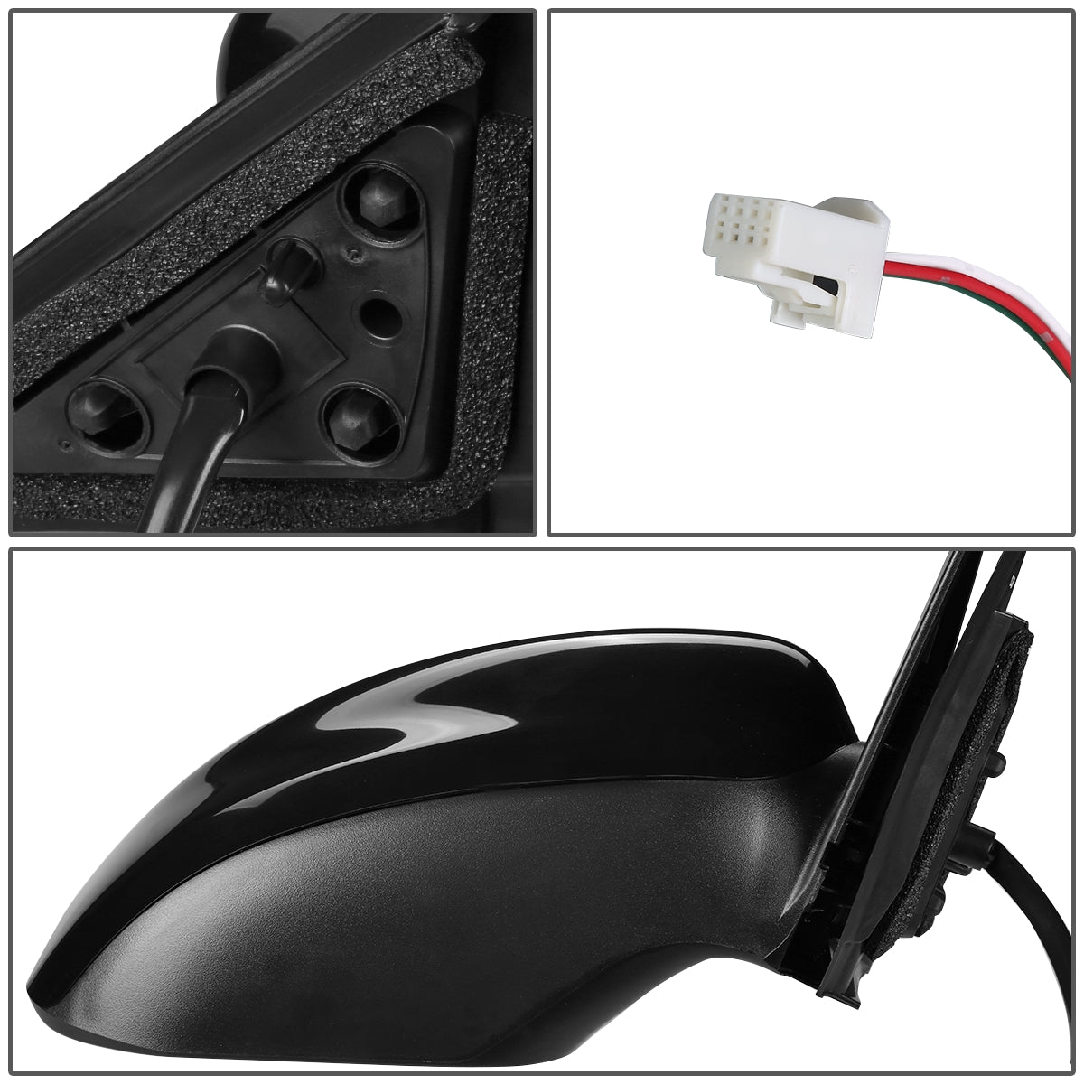 RETROVISOR MIRROR - OEM - 13-18 NISSAN ALTIMA SEDAN - POWERED - PAINTABLE - BLACK - RIGHT