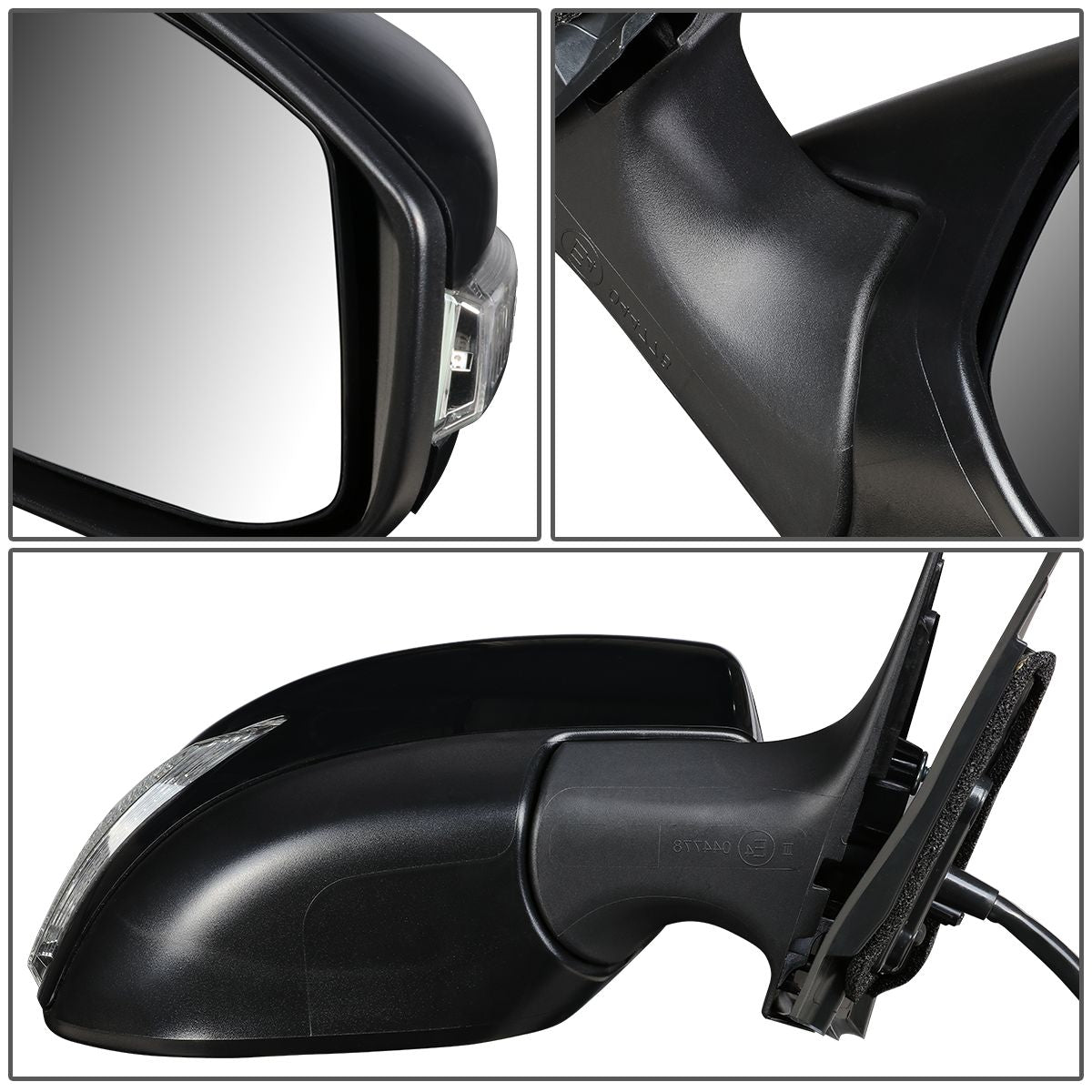 RETROVISOR MIRROR - OEM - 13-18 NISSAN ALTIMA SEDAN - POWERED - TEXTURED - BLACK - RIGHT