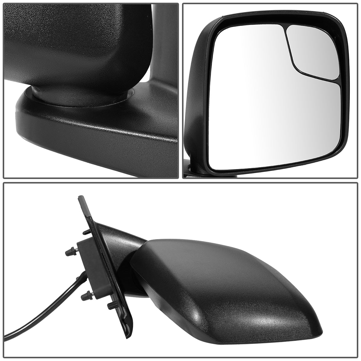 RETROVISOR MIRROR - OEM - 13-20 NISSAN NV200 - POWERED - HEATED - FOLDING - TEXTURED - BLACK - RIGHT