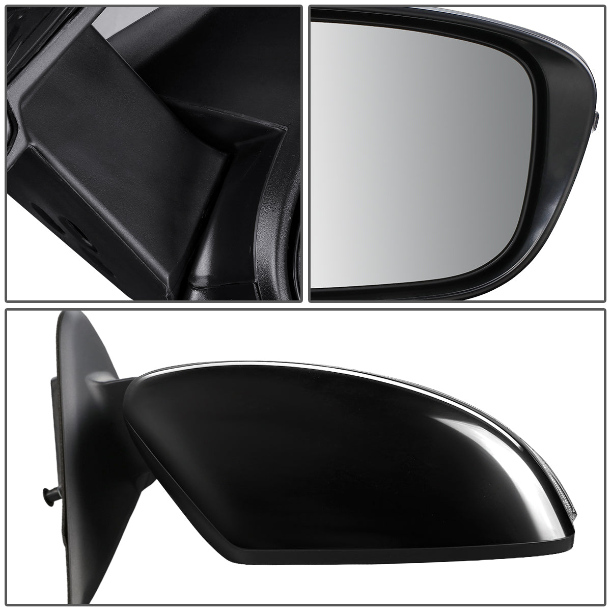 RETROVISOR MIRROR - OEM - 11-12 NISSAN JUKE - POWERED - W/ SIGNAL LIGHT - FOLDING - BLACK MATERIAL - RIGHT