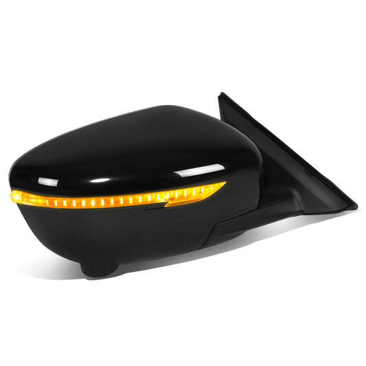 RETROVISOR MIRROR - OE STYLE - NISSAN ROGUE 14-16 - WITH POWER WITH HEATED WITH SIGNAL WITH CAMERA - PASSENGER SIDE - PAINT TO MATCH - BLACK