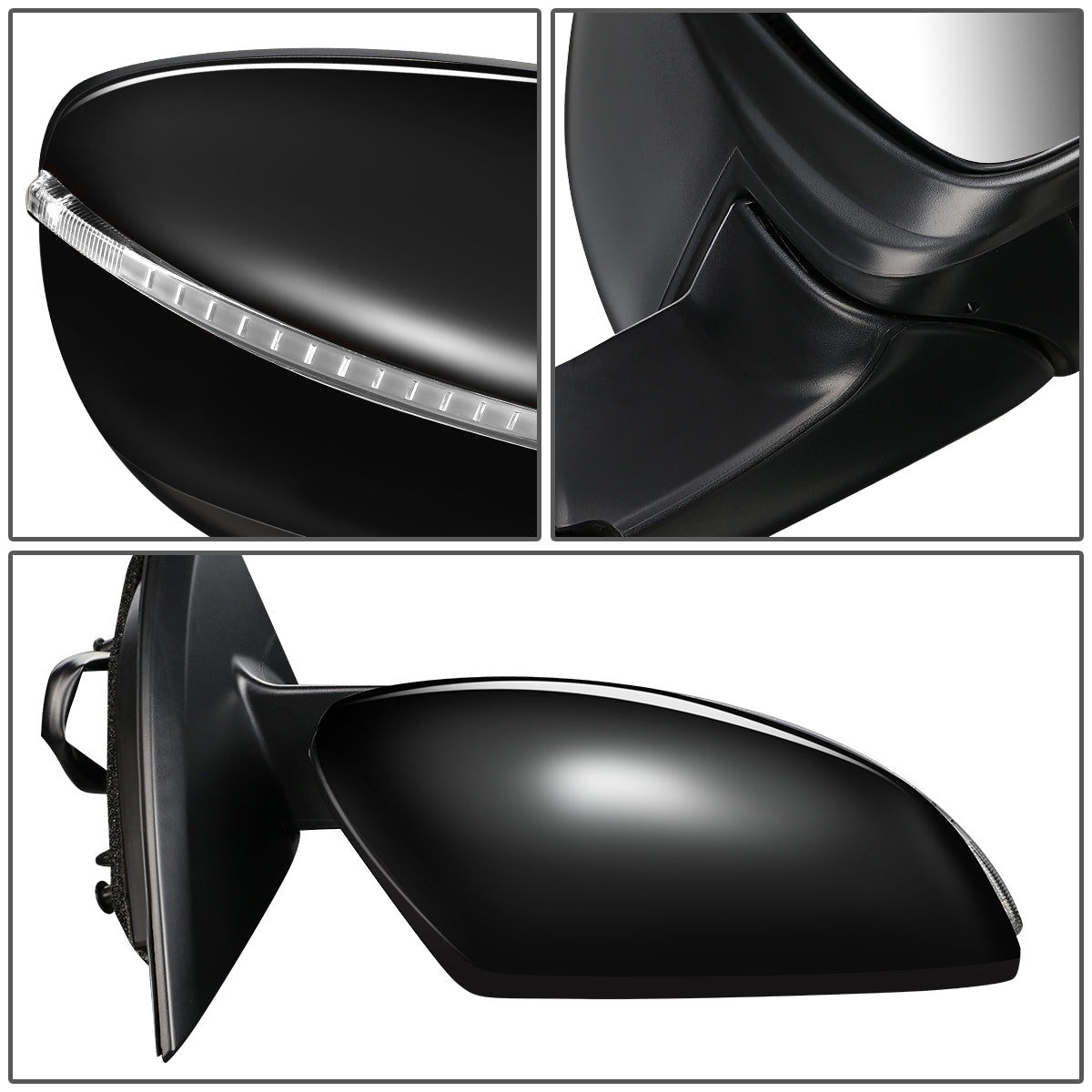 RETROVISOR MIRROR - OEM - 17-19 NISSAN ROGUE SPORT - POWERED - HEATED - W/ SIGNAL LIGHT - FOLDING - BLACK MATERIAL - RIGHT