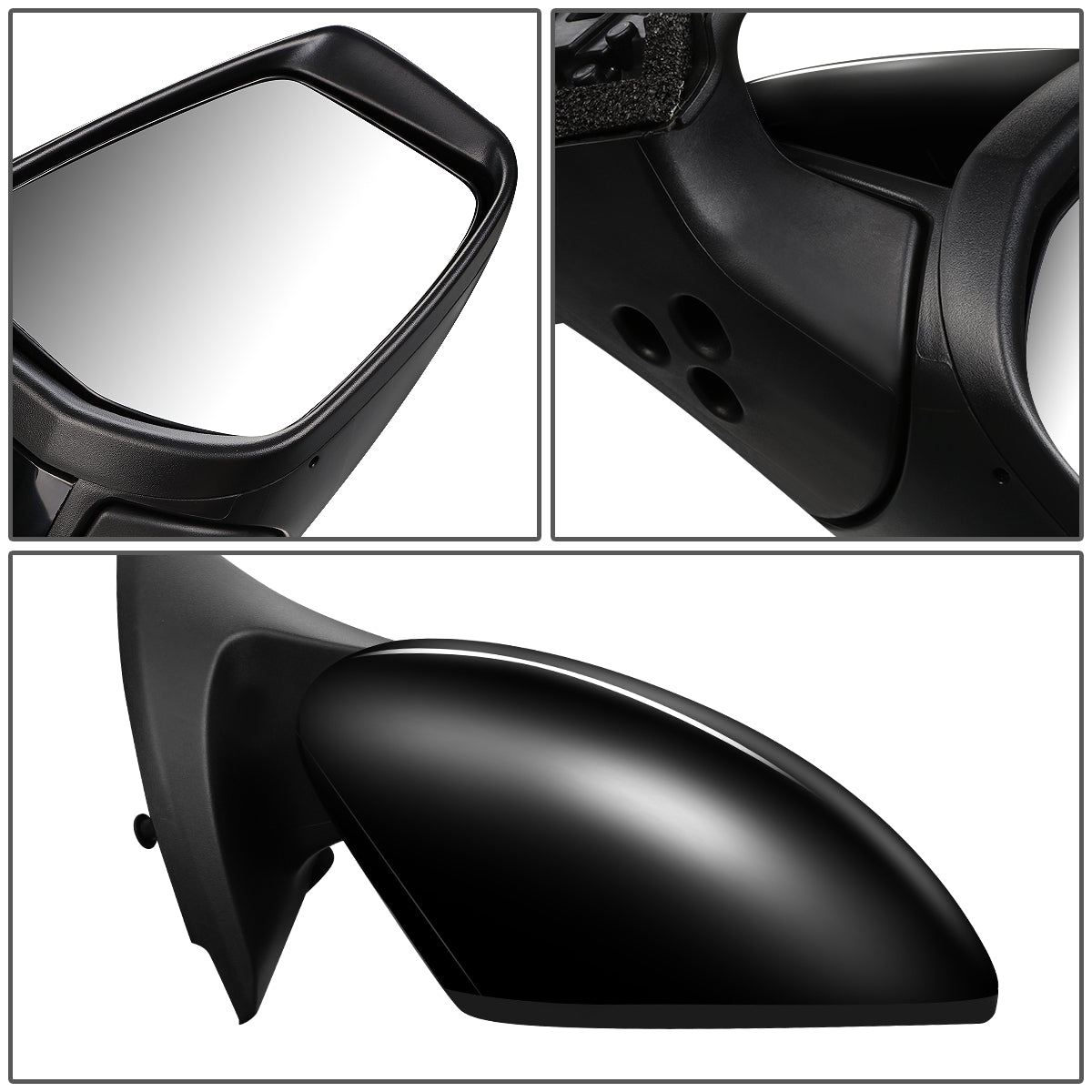 RETROVISOR MIRROR - OEM - 18-19 NISSAN LEAF - POWERED - FOLDING - BLACK MATERIAL - RIGHT