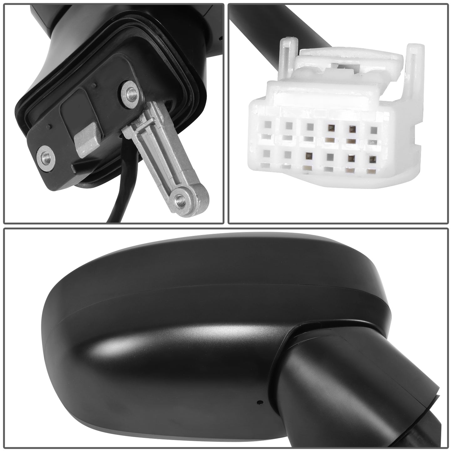 RETROVISOR MIRROR - OE STYLE - NISSAN ROGUE 21-24 - WITH POWER WITH BLIND SPOT - PASSENGER SIDE - PAINT TO MATCH - BLACK