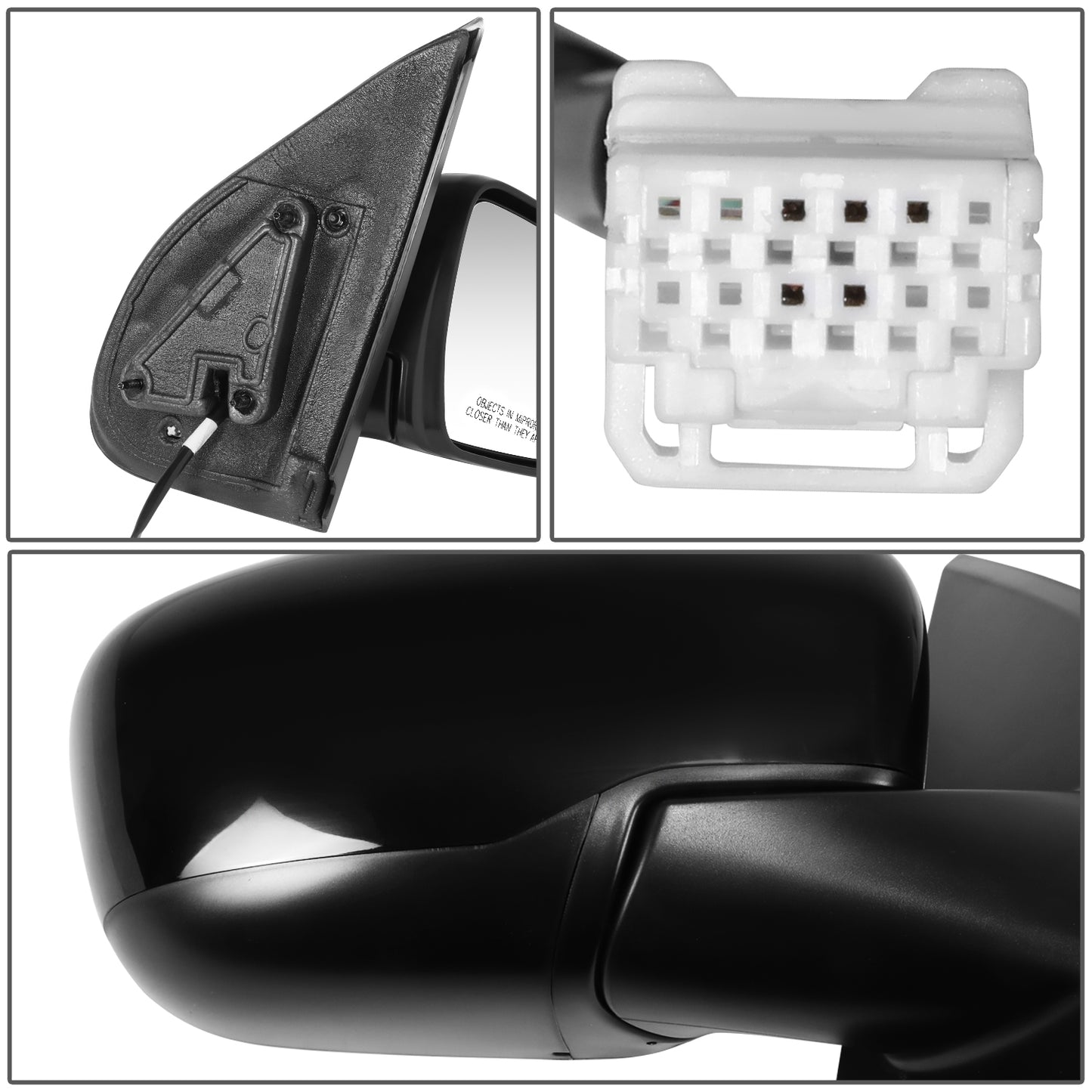 RETROVISOR MIRROR - OE STYLE - NISSAN FRONTIER 22-24 - WITH POWER WITH BLIND SPOT - PASSENGER SIDE - PAINT TO MATCH - BLACK