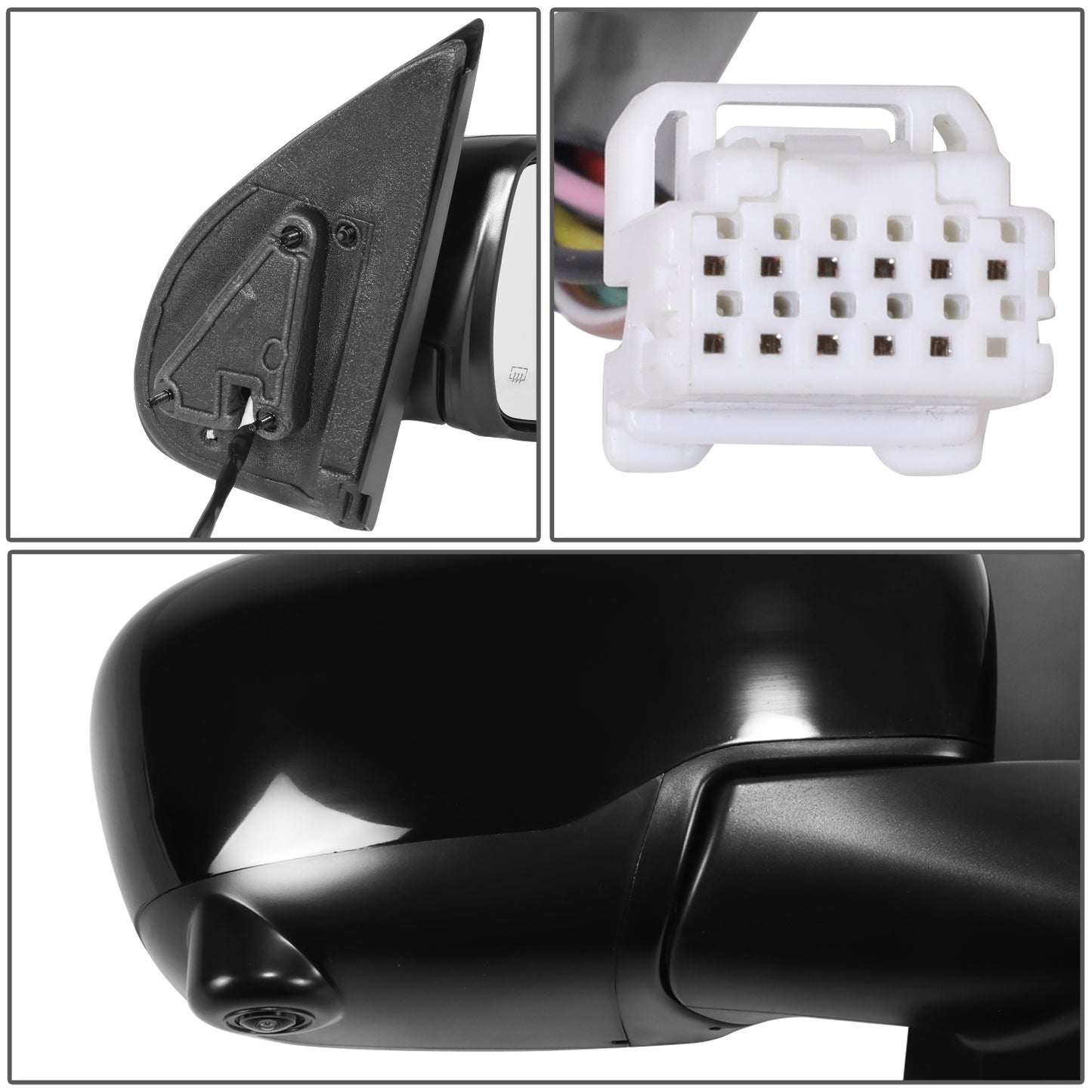 RETROVISOR MIRROR - OE STYLE - NISSAN FRONTIER 22-24 - WITH POWER WITH HEATED WITH BLIND SPOT WITH CAMERA - PASSENGER SIDE - PAINT TO MATCH - BLACK