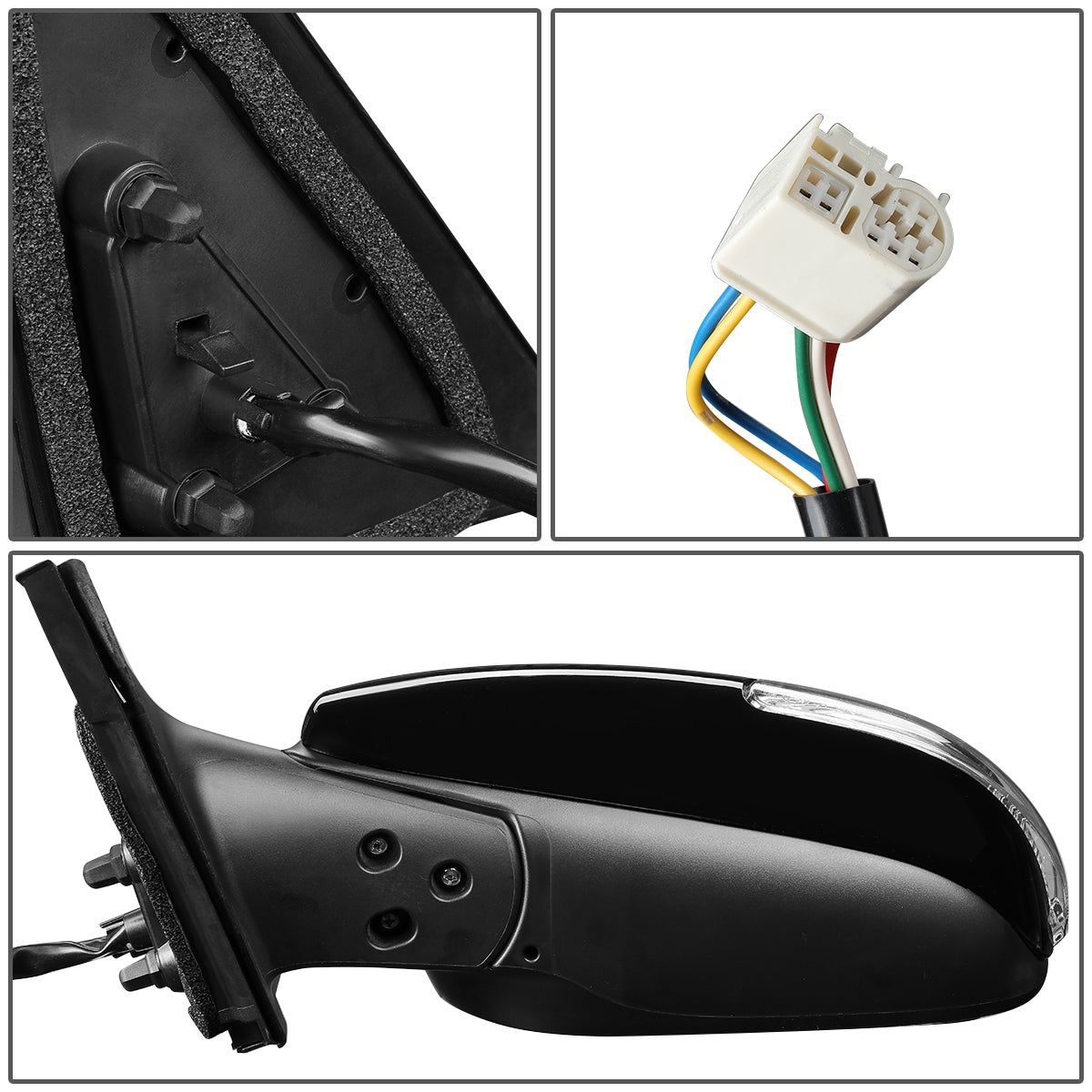 RETROVISOR MIRROR - OEM - 08-15 SCION XB - POWERED - PAINTABLE - BLACK - LEFT