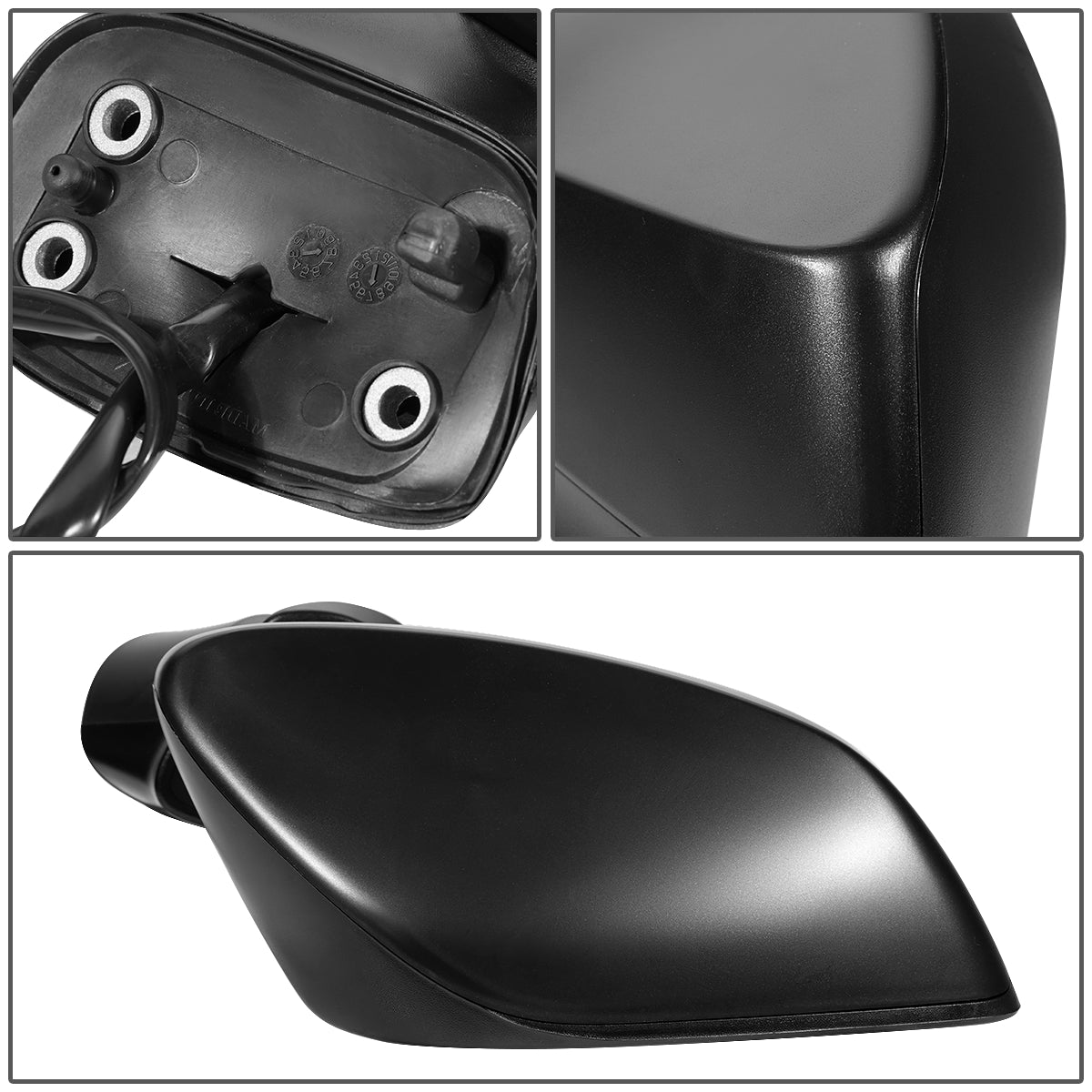 RETROVISOR MIRROR - OEM - 13+ SCION FR-S, TOYOTA BRZ - POWERED - FOLDING - TEXTURED - BLACK