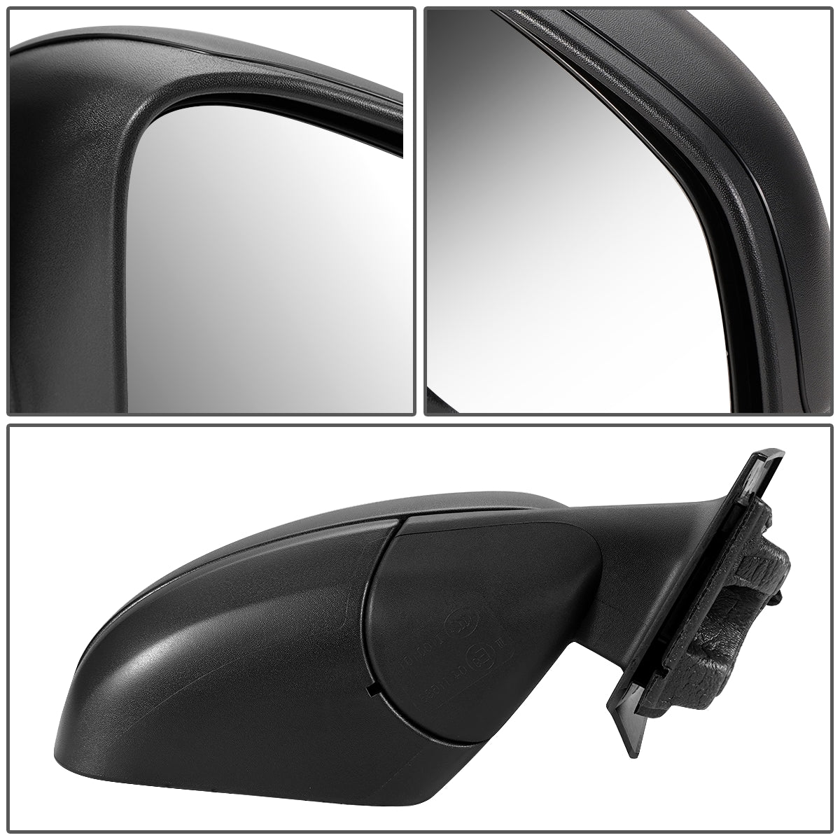 RETROVISOR MIRROR - OEM - 16-17 SMART FORTWO - POWERED - W/ TEMP SENSOR - FOLDING - TEXTURED - BLACK - RIGHT