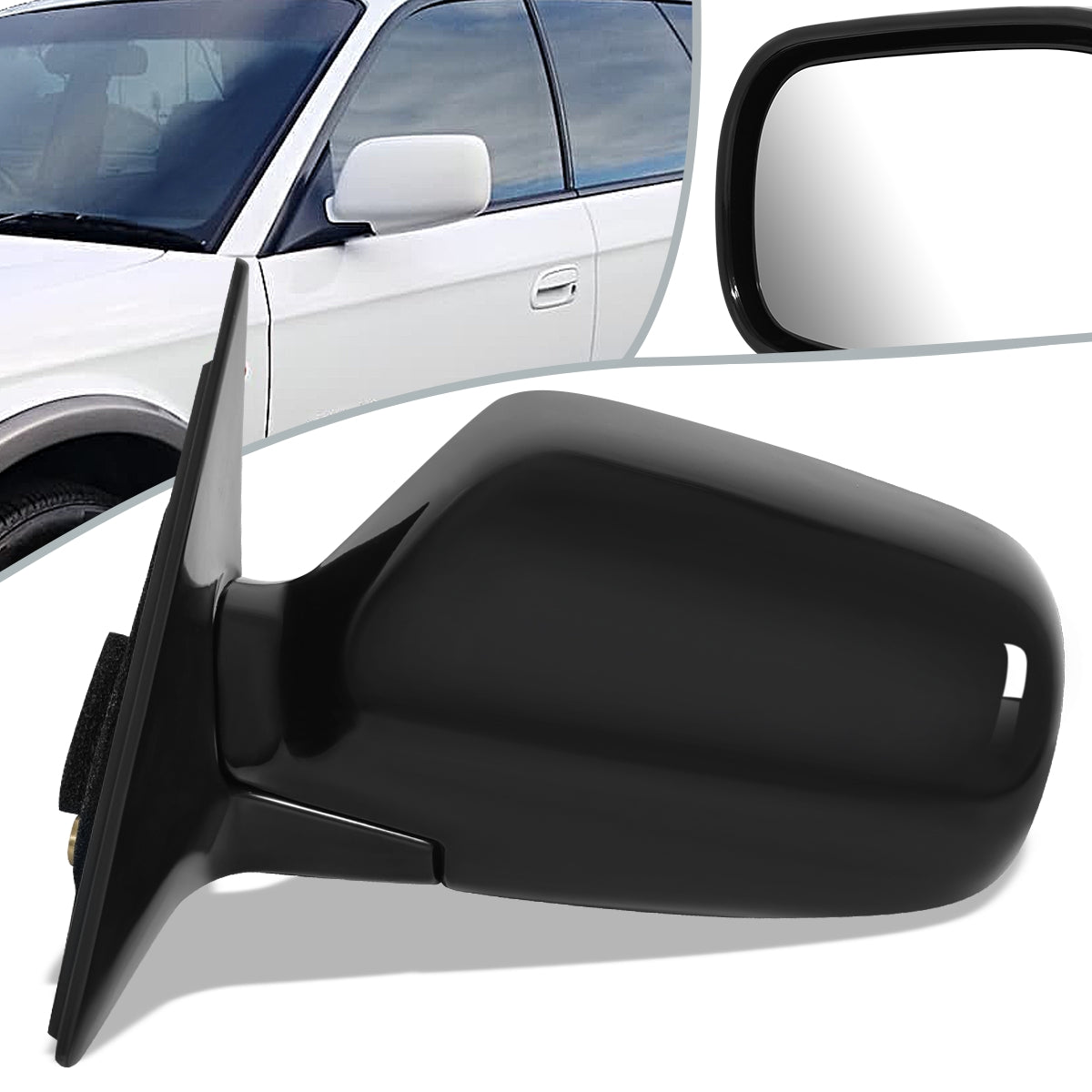 RETROVISOR MIRROR - OEM - 00-04 SUBARU LEGACY / 00-04 SUBARU OUTBACK - POWERED - HEATED - PRIMED - BLACK - LEFT