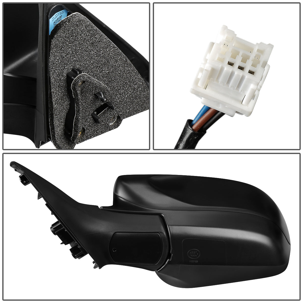 RETROVISOR MIRROR - OEM - 09-10 SUBARU FORESTER X XT - POWERED - TEXTURED - BLACK - LEFT